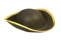 Шляпа  пирата из фетра с золотым кантом