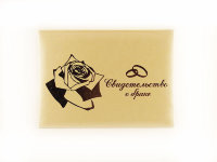 Обложка для свидетельства А5 роза, цвет айвори